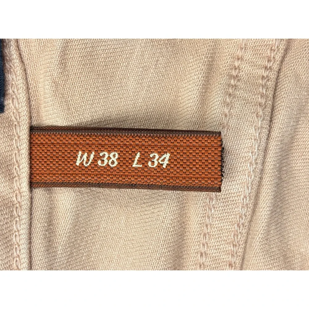 34 Heritage Courage‎ Mens 38x30 Tan Straight Leg Mid Rise Pants Rose Pink Khaki